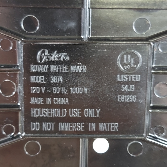 Oster Rotary Waffle Maker Chrome Colored W/Drip Plate Easly Flip Waffles - Picture 9 of 9